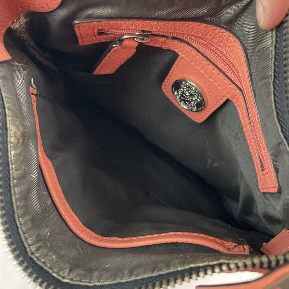 VINCE CAMUTO Crossbody Purse Bag Pebbled Leather Zip Pockets Salmon - Picture 9 of 10